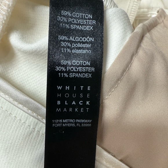 WHITE HOUSE BLACK MARKET - Pleated White Trousers - Picture 8 of 8